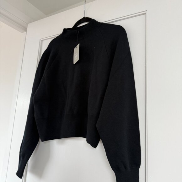 NWT Canada Goose Women's Holton Mockneck Sweatshirt Black Merino Wool Sz Small - Picture 4 of 10